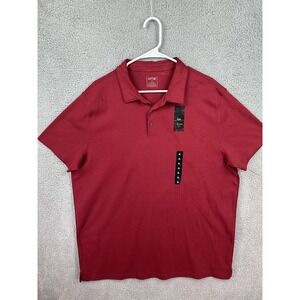 APT 9 Polo Shirt Mens XL Red Stretch Soft Touch Casual Classic Short Sleeve New